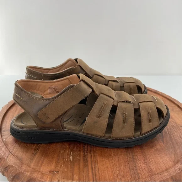 Abeo | Shoes | Abeo Mens Brandon Neutral Dark Brown Sandals  display picture 1